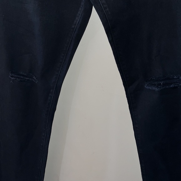 Men’s black straight leg denim jeans by Paper Money/size 42/ good condition - Picture 4 of 10